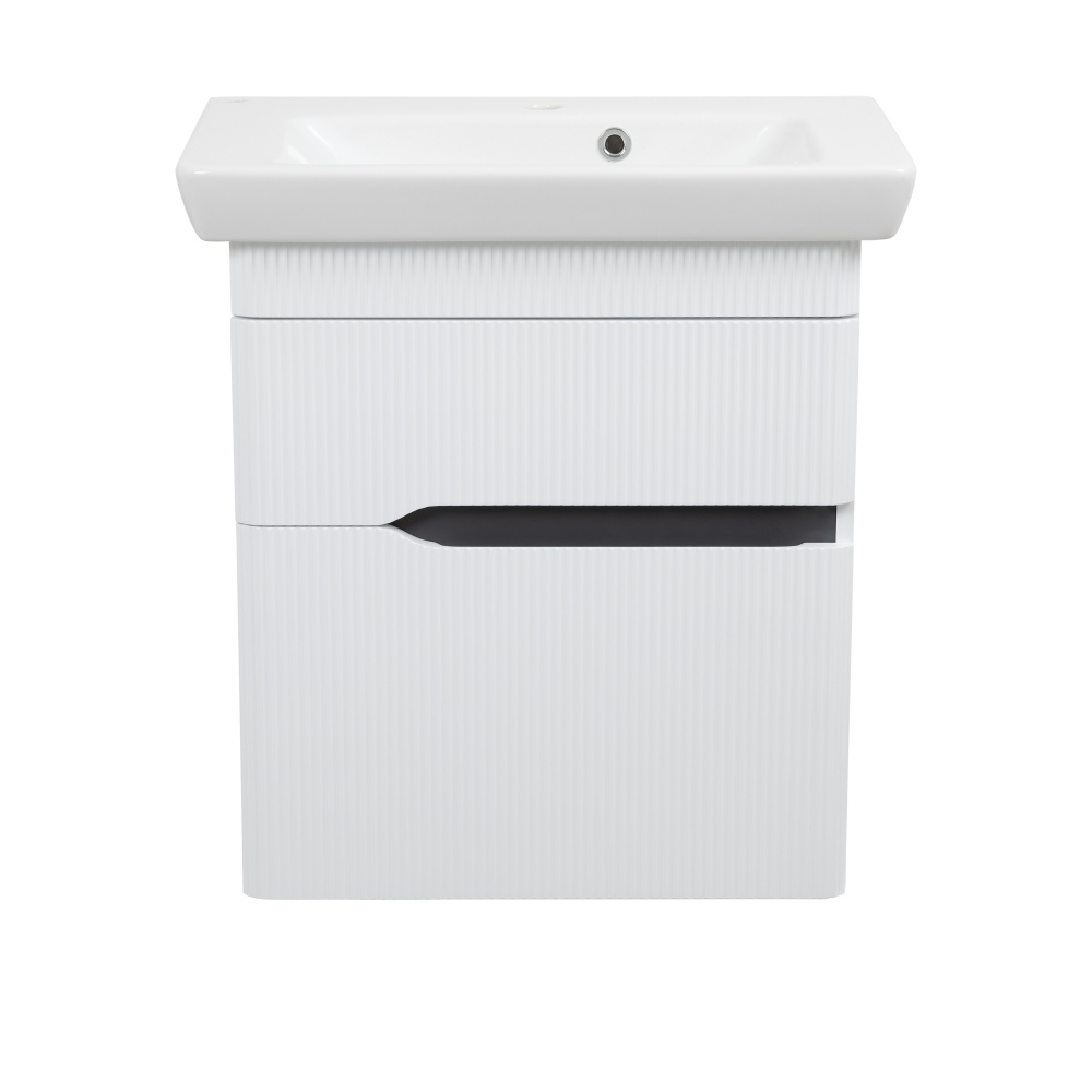 Тумба Aqua Rodos MONACO (белый мат) с умывальником Порто 65 см