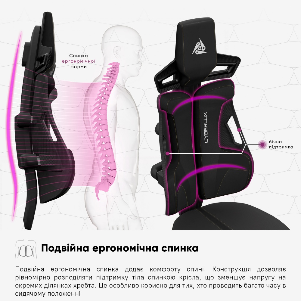 Крісло ігрове Cyberlux V8 Fabric чорний