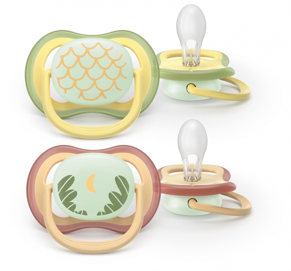 Пустышка Philips Avent SCF376/27 Ultra Air Ночная, 0-6 мес., нейтральная