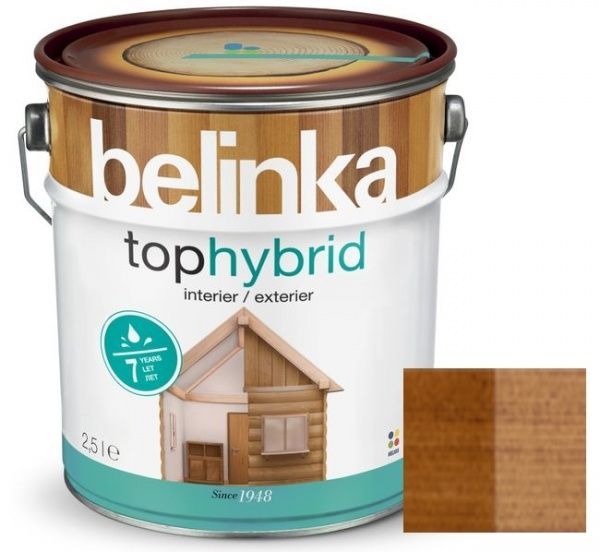 Лазур Belinka Tophybrid №4 горіх темний шовковистий глянець 2,5 л