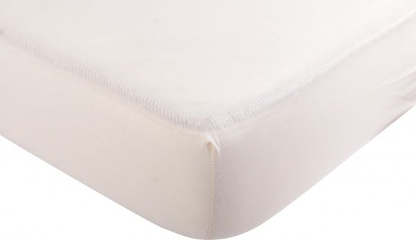 Простынь на резинке трикотажная 180x200 см кремовый Homeline 