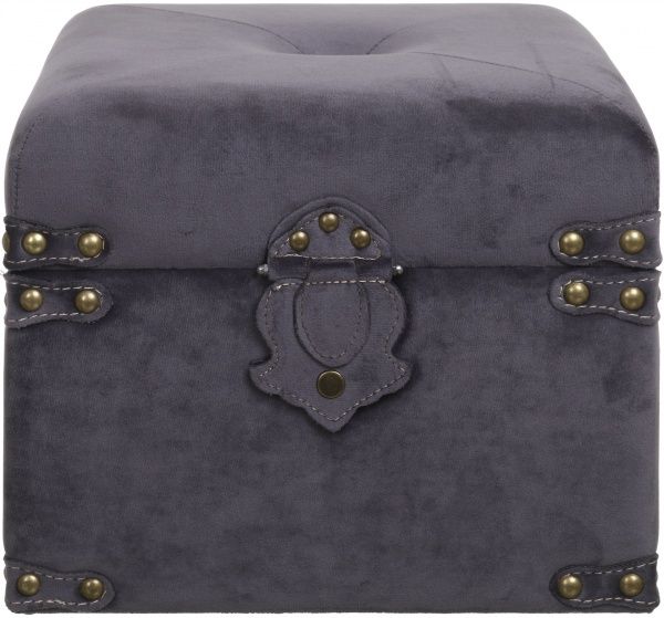 Скриня-пуф Велюр 35х35х28 см сірий SH002 