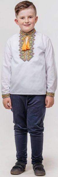 Вышиванка для мальчиков Сварга Октябрь р.80-86 зеленый 