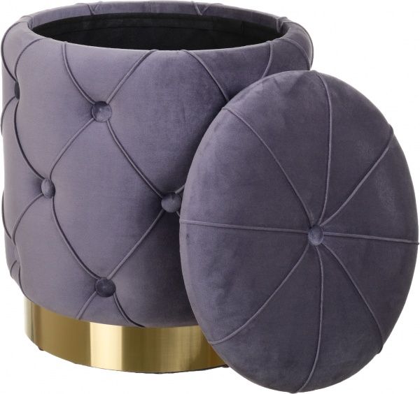 Скриня-пуф Louis 33,5х33,5х38 см сірий 