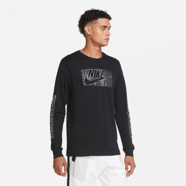Футболка Nike M NSW LS TEE FUTURA FOIL CZ4708-010 L чорний