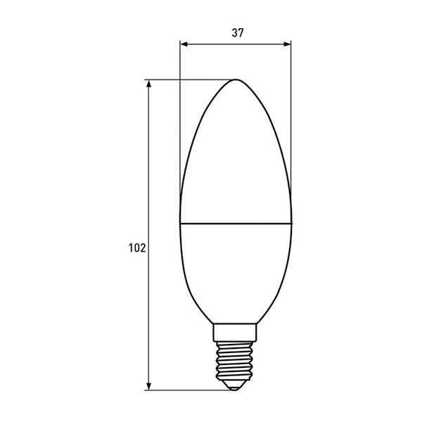 Лампа светодиодная Eurolamp 3 шт./уп. 8 Вт C37 матовая E14 220 В 4000 К