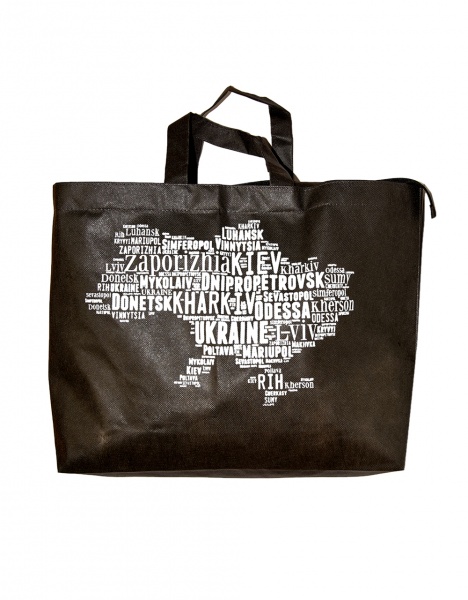 Сумка-шопер 4PROFI на блискавці Мапа графітовий 