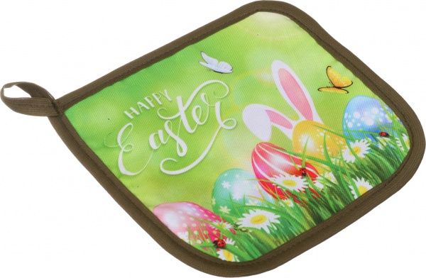 Набор кухонный Happy Easter зеленый с рисунком Галерея льна 