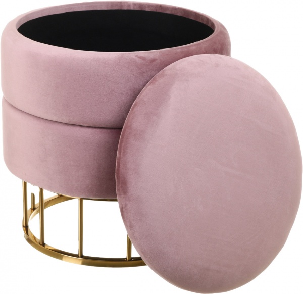 Скриня-пуф для зберігання Laurent пудровий 37,5х37,5х41 см 