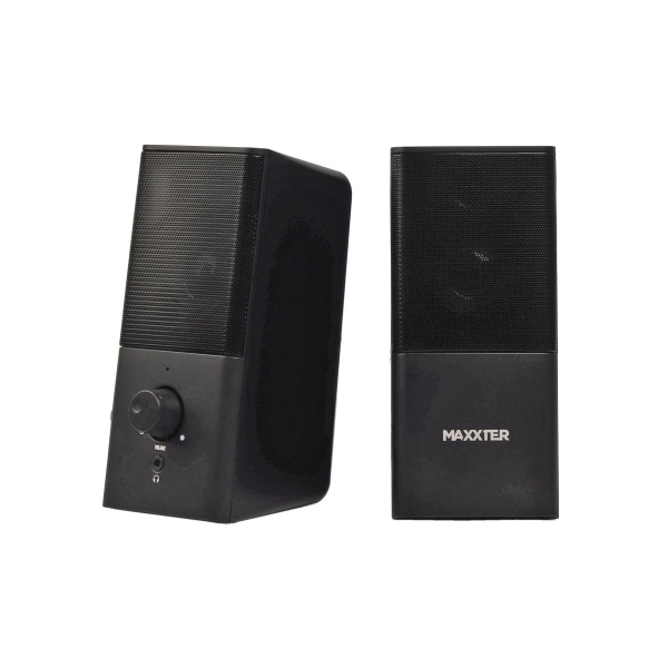 Колонки Maxxter CSP-U001 2.0 black пластиковый корпус, 6 Вт , USB
