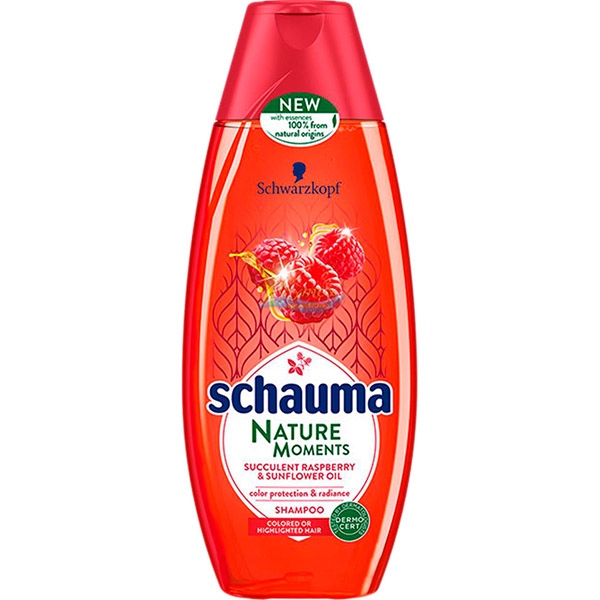 Шампунь Schauma Naturals Moments Сочная малина&Масло подсолнечника для окрашенных и мелированных волос 400 мл