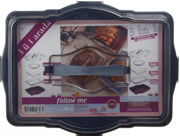 Тортовница 3 в 1 475x36x105 мм smoked Follow Me