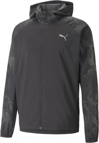 Ветровка Puma RUN FAVORITE AOP WOVEN JACKET 52338901 р.M черный