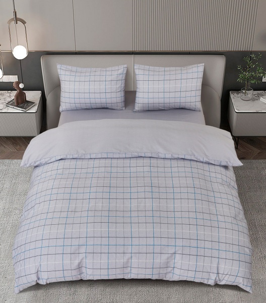 Комплект постільної білизни Mesetas 1,5 сірий із малюнком La Nuit 