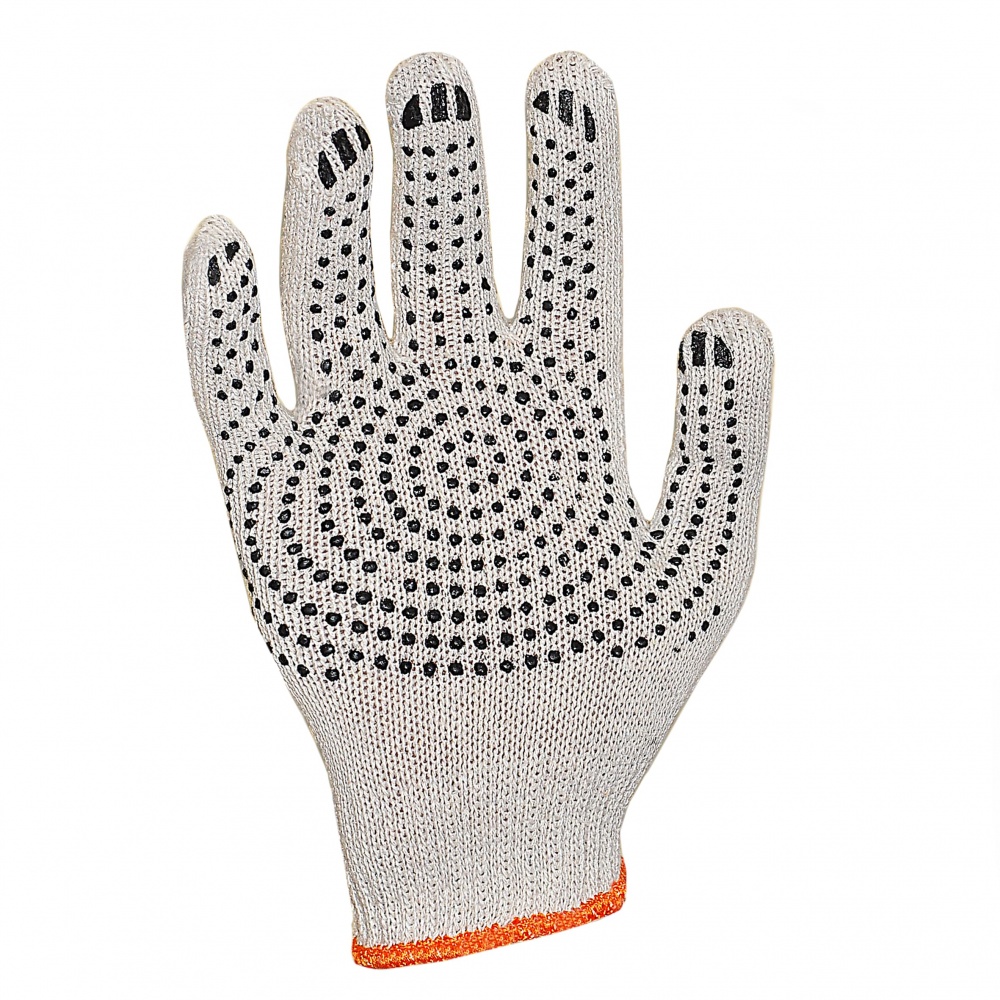 Перчатки HOME белые с покрытием ПВХ точка XL (10) MB 101