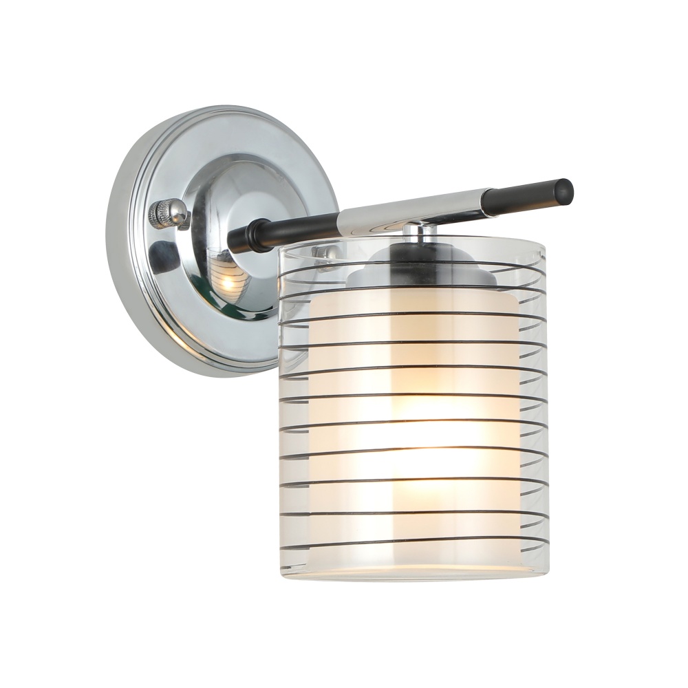 Бра Miorro Bruno 210х105х185 мм металл/стекло 40 Вт E27 хром 51-311-133