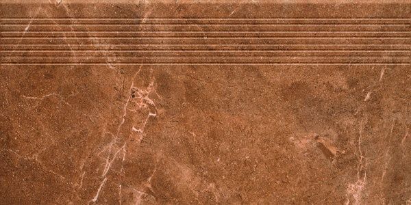 Плитка Ceramika Paradyz Ibis brown stopnica prosta mat. 30x60 