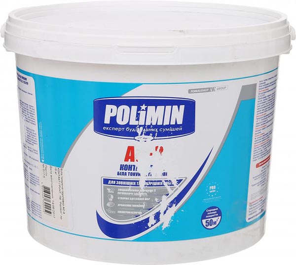 Ґрунтовка адгезійна Polimin Контакт-грунт АС-3 17.5 л