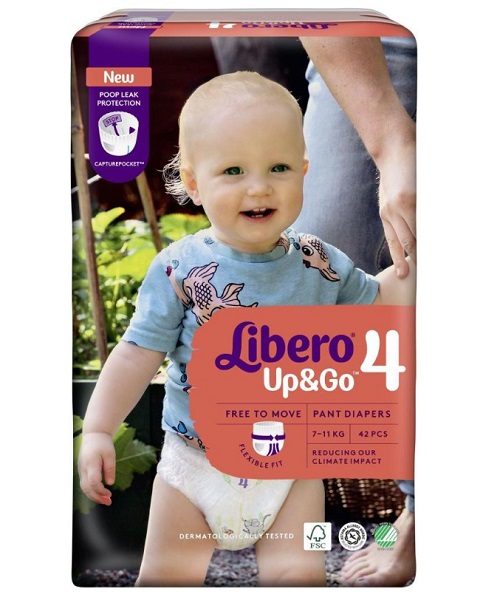 Подгузники-трусики Libero Up&Go 4 7-11 кг 42 шт.