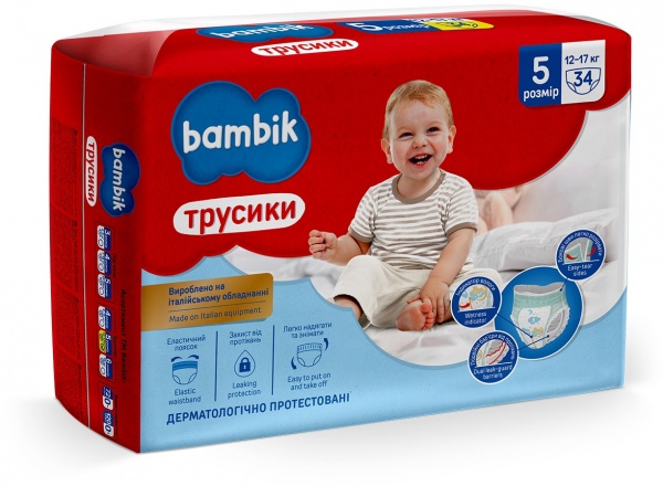 Подгузники-трусики Bambik 5 12-17 кг 34 шт.