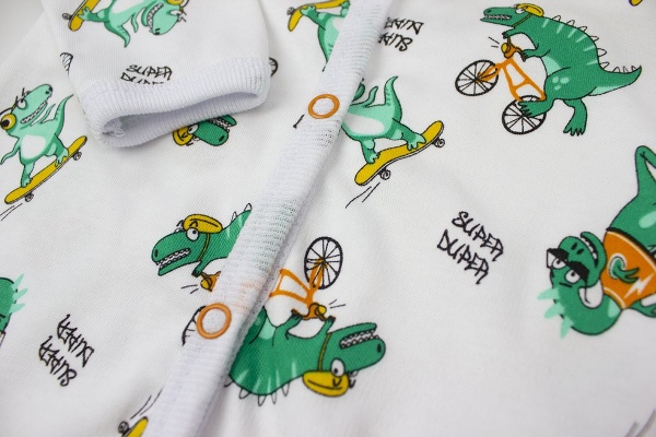 Чоловічок для хлопчика Маленькие люди Діно р.74 білий 