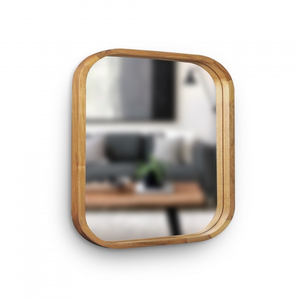 Зеркало настенное Luxury Wood Balance SLIM ясень темный 700x700 мм 