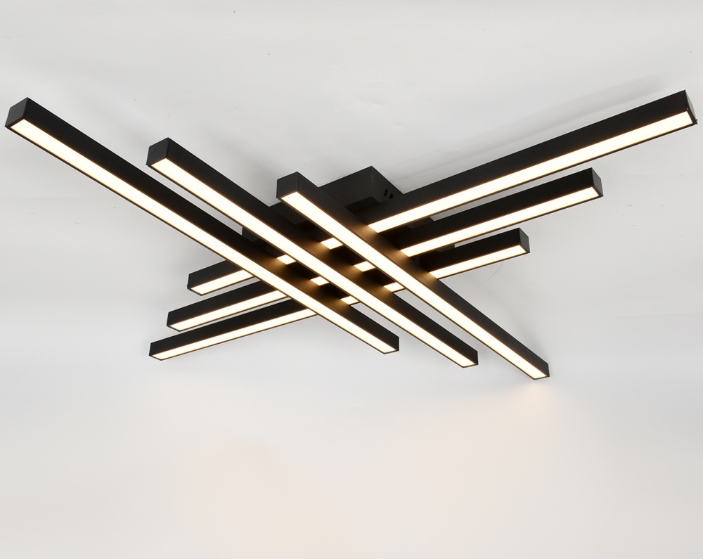 Люстра светодиодная Hopfen STERK-6 BK 115 Вт LED-модуль черный