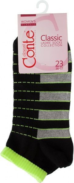 Шкарпетки жіночі Conte Classic р. 23 чорно-салатовий 067 