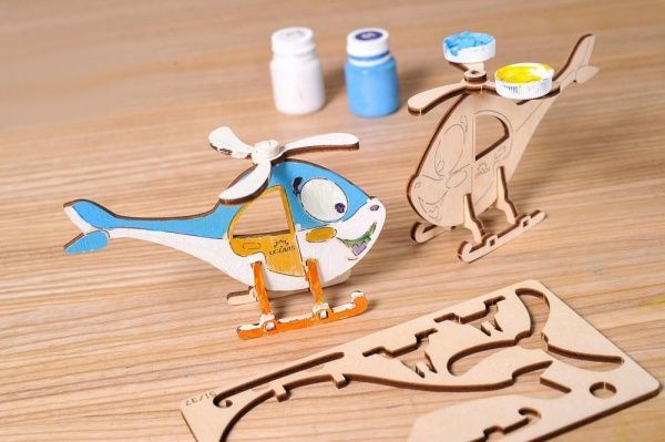 Раскраска UGEARS Вертолет