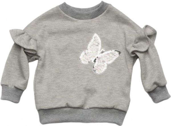 Свитшот Модний Карапуз Бабочка р.86 серый 03-00859-0 