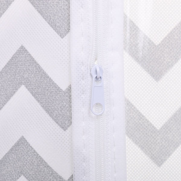 Чехол для хранения объемный Шеврон Vivendi 150x60 см белый с серым