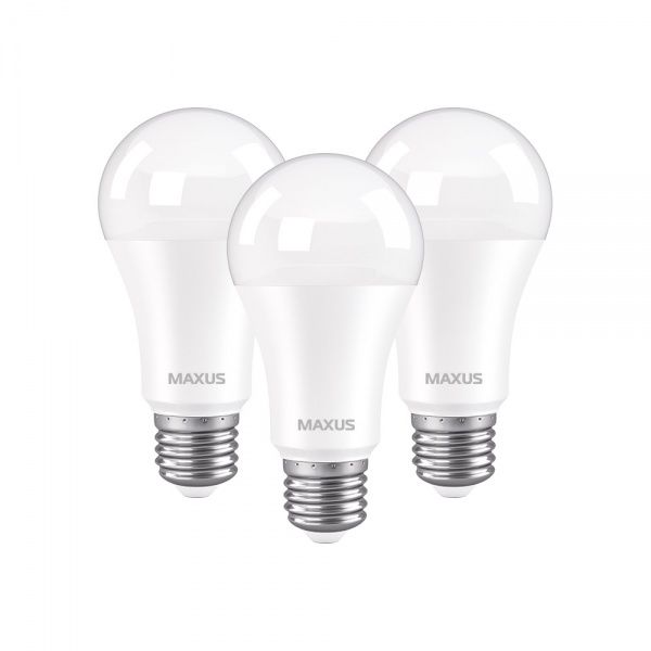 Лампа светодиодная Maxus 3 шт./уп. 12 Вт A60 матовая E27 220 В 4100 К 3-LED-778 