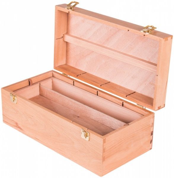 Пенал для художественных материалов деревянный 40х20х15 см