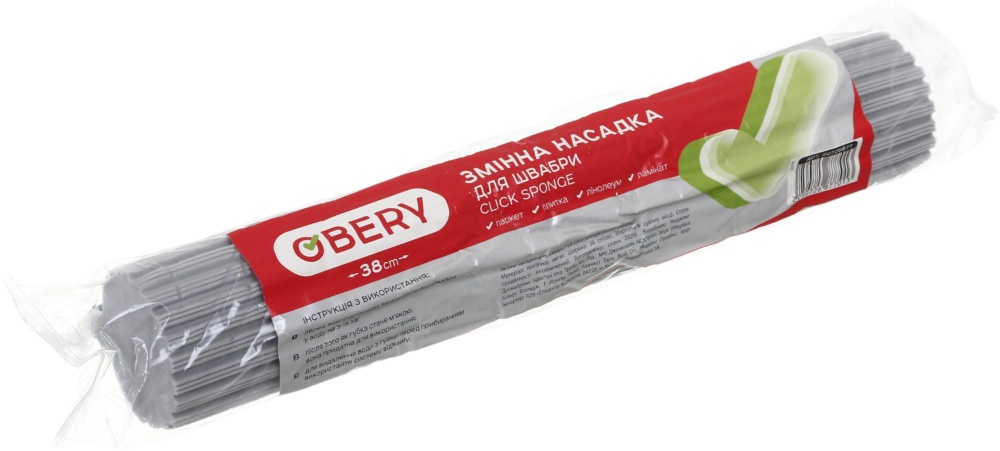 Сменная насадка к швабре OBERY PVA Click Sponge 38 см
