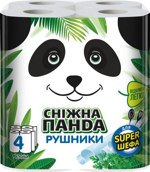 Бумажные полотенца Сніжна Панда двухслойная 4 шт.