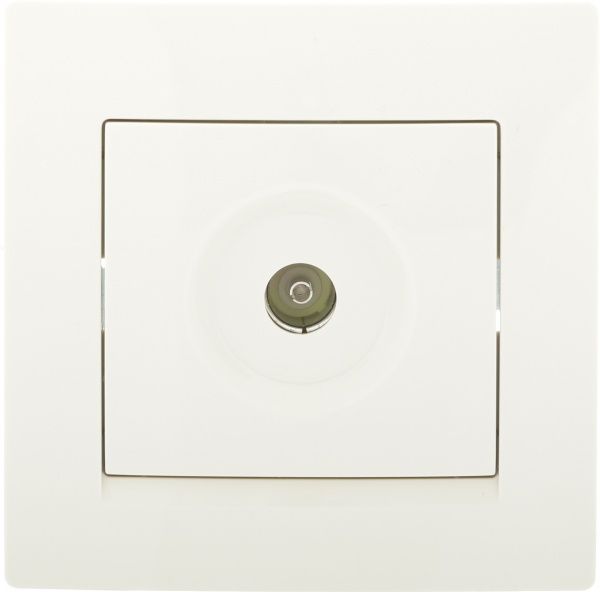 Розетка TV прохідна UP! (Underprice) One Plus кремовий 706-0303-129