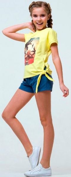 Комплект для дівчаток Smil 113263 р.122 жовтий із синім 