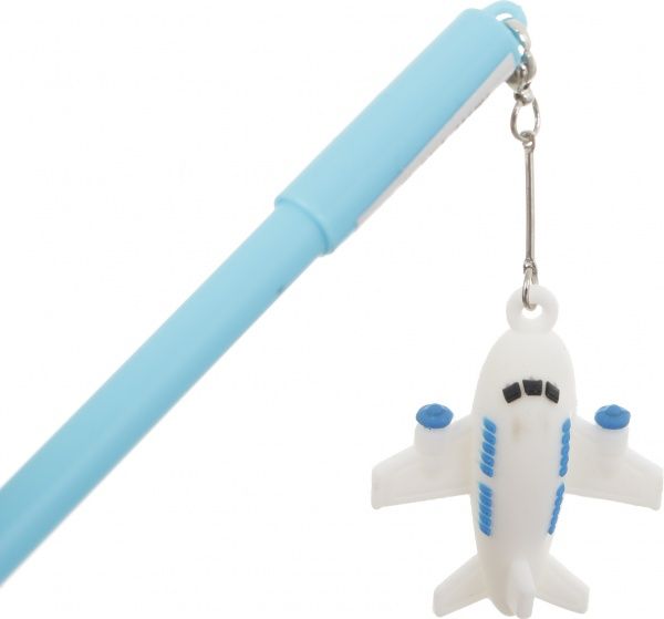 Ручка гелевая синяя Самолет 