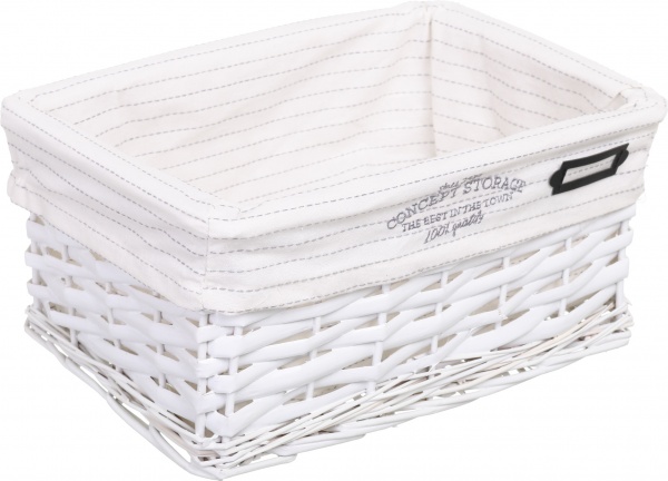 Кошик плетений Tony Bridge Basket з текстилем 30х20х14 см HQN20-1AB-5 