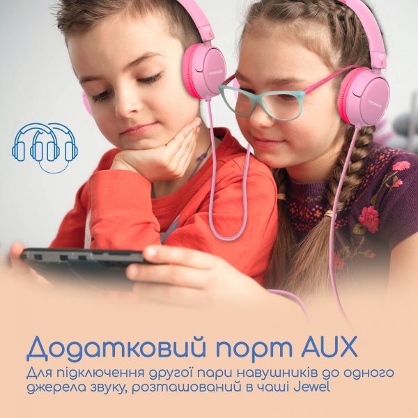 Навушники Promate Jewel pink (jewel.bubblegum) 