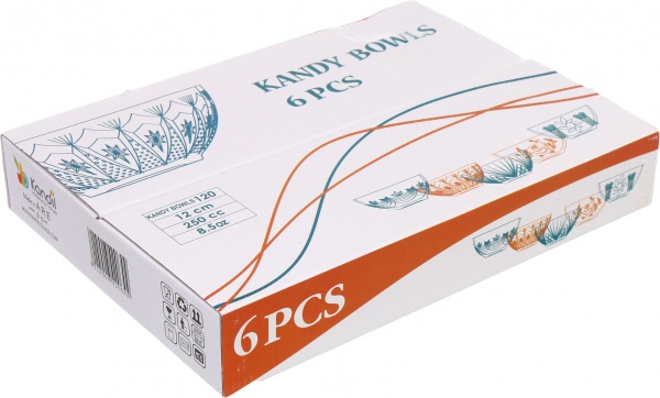 Набор салатников 120 мм стекло 6 шт.