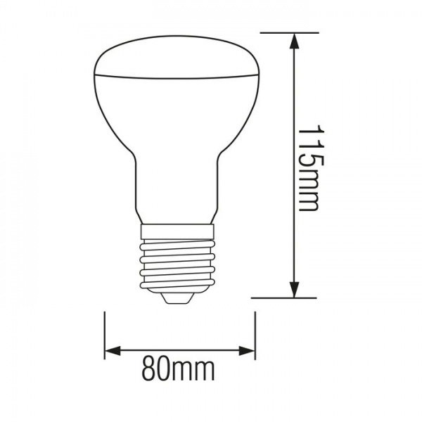 Лампа светодиодная HOROZ ELECTRIC 12 Вт R80 матовая E27 175 В 4200 К 001-042-0012-061 