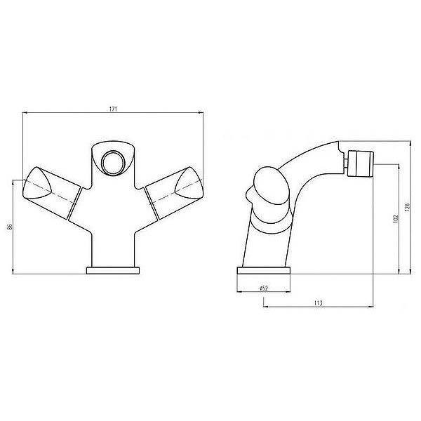 Смеситель для биде Deante Melissa BCL 031D