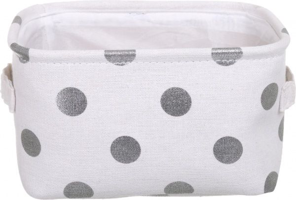 Корзина Горошок 21х14х12 см серый