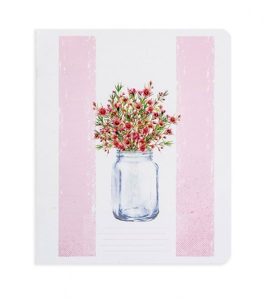 Комплект тетрадей Цветы согревают душу 18 листов в линию 25 шт. Поділля