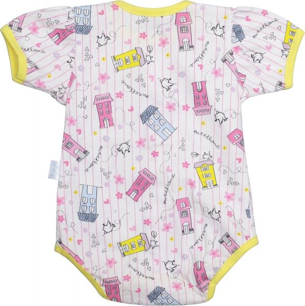 Боди Маленькие люди 204-111 (КУЛ) р.56 белый с рисунком 