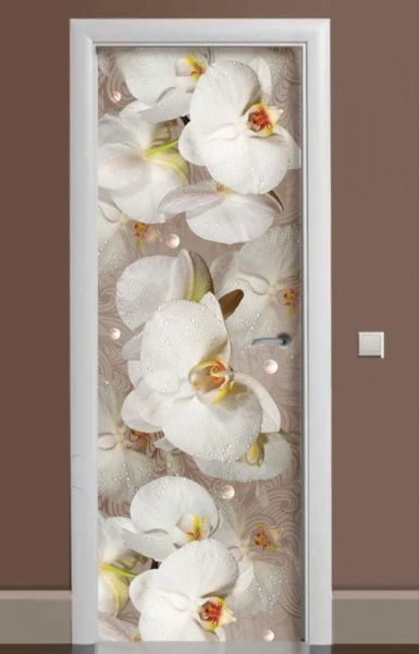 Наклейка на холодильник Zatarga Орхидея и капля росы 65x200 см