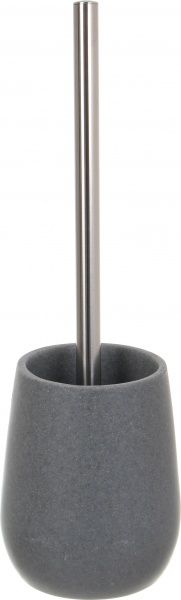 Ершик для унитаза Luna rio черный с серой колбой