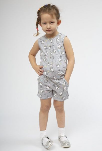 Напівкомбінезон для дівчаток Luna Kids Unikorn р.140-146 сірий 0025/12013 