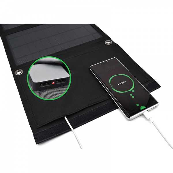 Солнечная панель PowerPlant 14W, 2xUSB-A